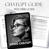 ChatGPT Passive Income Guide | PLR eBook & Workbook with Resell Rights | 30-Page AI Monetization Canva Template