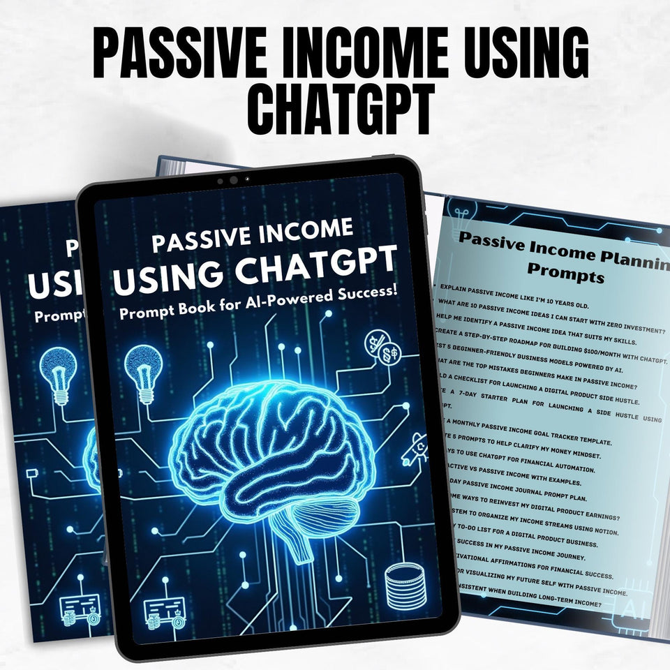 Passive Income Using ChatGPT  | Printable PDF | Instant Download