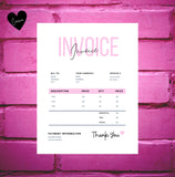 Editable Invoice Template for Small Business | Printable Billing & Receipt Form | Professional Invoice  | Instant Download | Invoice