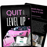 PLR Digital Product: Quit your 9-5 and let's level up | eBook with Resell Rights | Passive Income Strategy, Resell Ebook, Girl Boss ebook