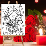 Couples Sip & Paint Printable | Valentine's Day,  Date Night Painting | DIY Painting Kit for Couples | Fun and Romantic Date Night Idea