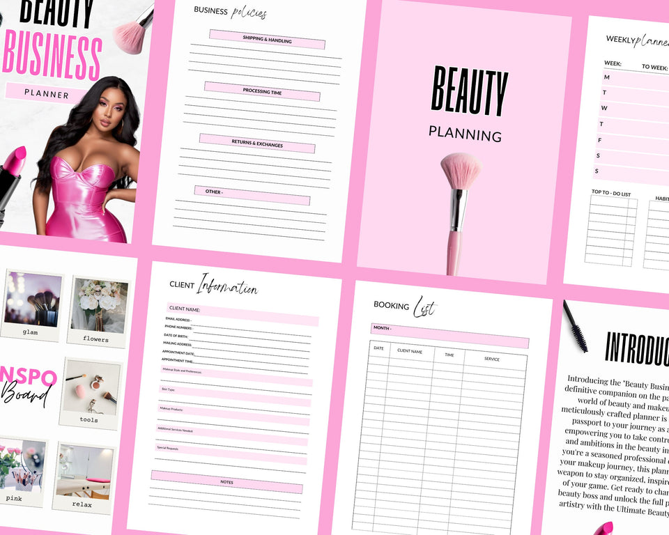 PLR Planner, Beauty Planner, PLR , White Label, PLR,  eBook, Done For You, Add your own brand and sell for profits, Planner