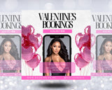 Valentines Day Booking Flyer, Beauty Booking Flyer, V Day, Booking Template, Appointment Flyer, Now Booking, Beauty Template