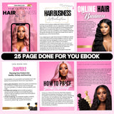 PLR,  Online Hair Business Ebook, White Label Planner,  Done For You, Hair Ebook, editable, canva template, Beauty Book