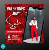 Buy 2 get 2 FREE! Valentines Day Sale, Shop Flyer, V Day Flyer, Canva Flyer, Flyer, Instagram Post, Valentines Day Template