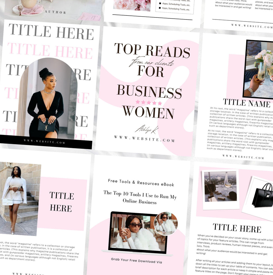 60 Page Ebook, Ebook Template, Branding Ebook, Business Ebook, Motivational Ebook, Beauty Ebook, Template, Editable Ebook, Canva Ebook