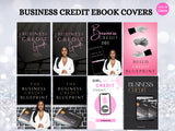 8 Editable Ebook Covers,  Template, Business Credit, Credit ,  E Book, Premade eBook cover, canva template, ebook template