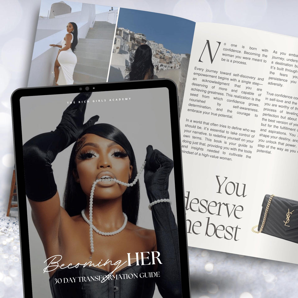 Becoming Her eBook | Self-Help Manifestation Planner | Level Up Guide | PLR eBook for Personal Growth