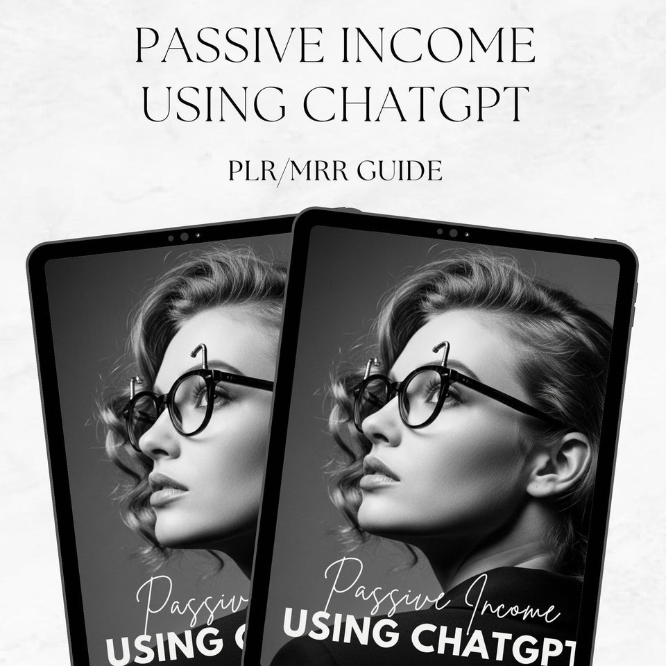ChatGPT Passive Income Guide | PLR eBook & Workbook with Resell Rights | 30-Page AI Monetization Canva Template