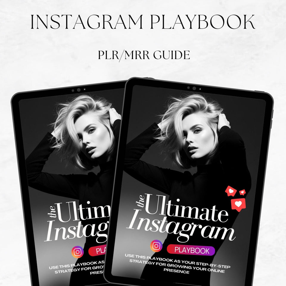 Ultimate Instagram Playbook | Editable 116-Page Canva eBook with PLR Resell Rights | Instagram Growth & Branding Guide