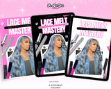 lace melt ebook, lace wig guide, done for you, plr, resale ebook, step by step guide , lace melt guide, hair guide, lace wig application,
