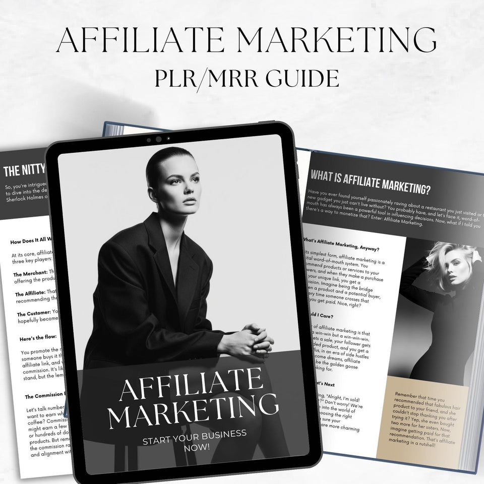 Affiliate Marketing Guide | PLR/MRR Editable Canva eBook | Passive Income Digital Product