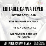 Editable Flyer, Lash Booking, Lash Appointment, DIY Template, DIY Flyer, Canva Flyer, Lashes, Lash Tech, Graphic flyer