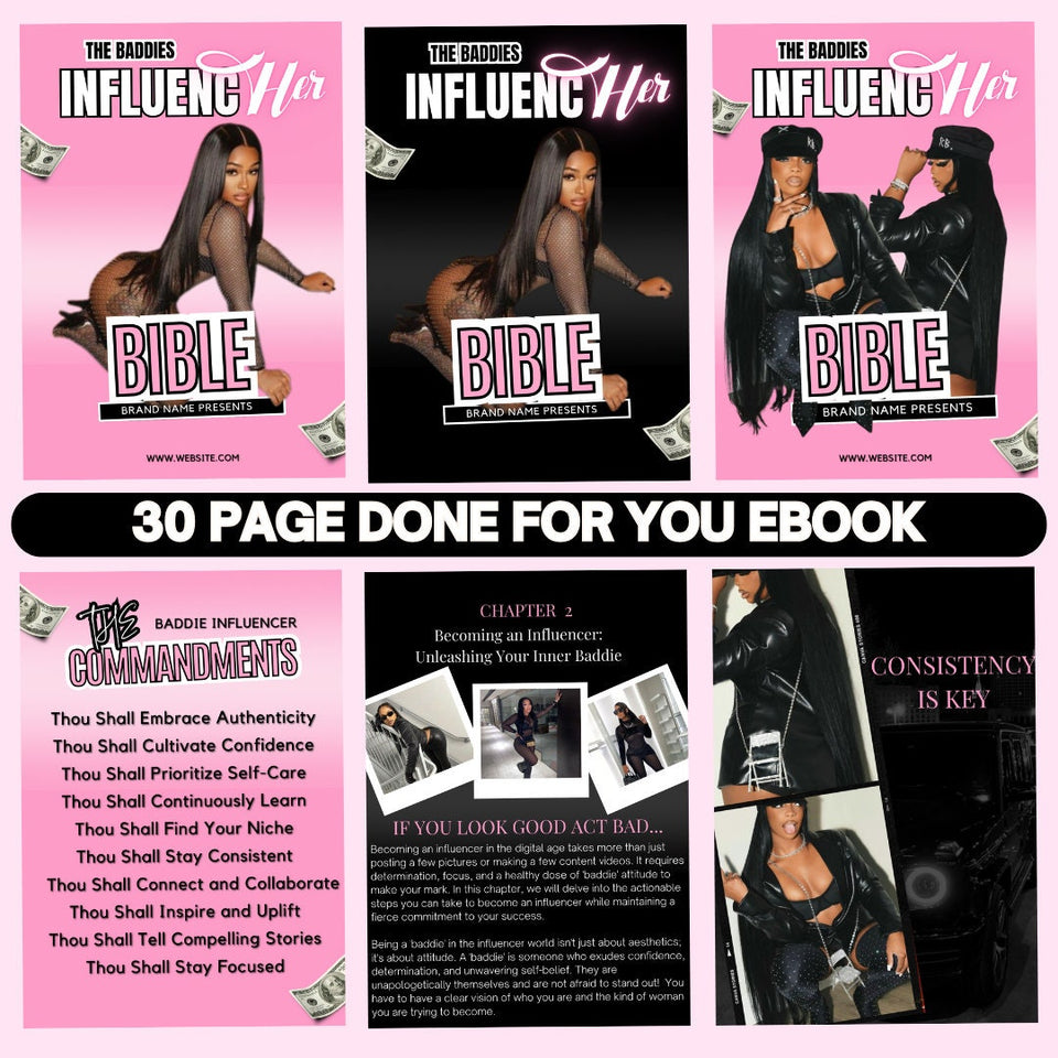 PLR,  Ebook, White Label Planner,  Done For You, Influencer Ebook, editable, canva template, Editable Ebook, PLR books, Influencer Guide