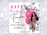 birthday Flyer, black and gold Birthday, Birthday Template, Birthday Dinner , Birthday girl invitation, Party invitation, Digital invitation