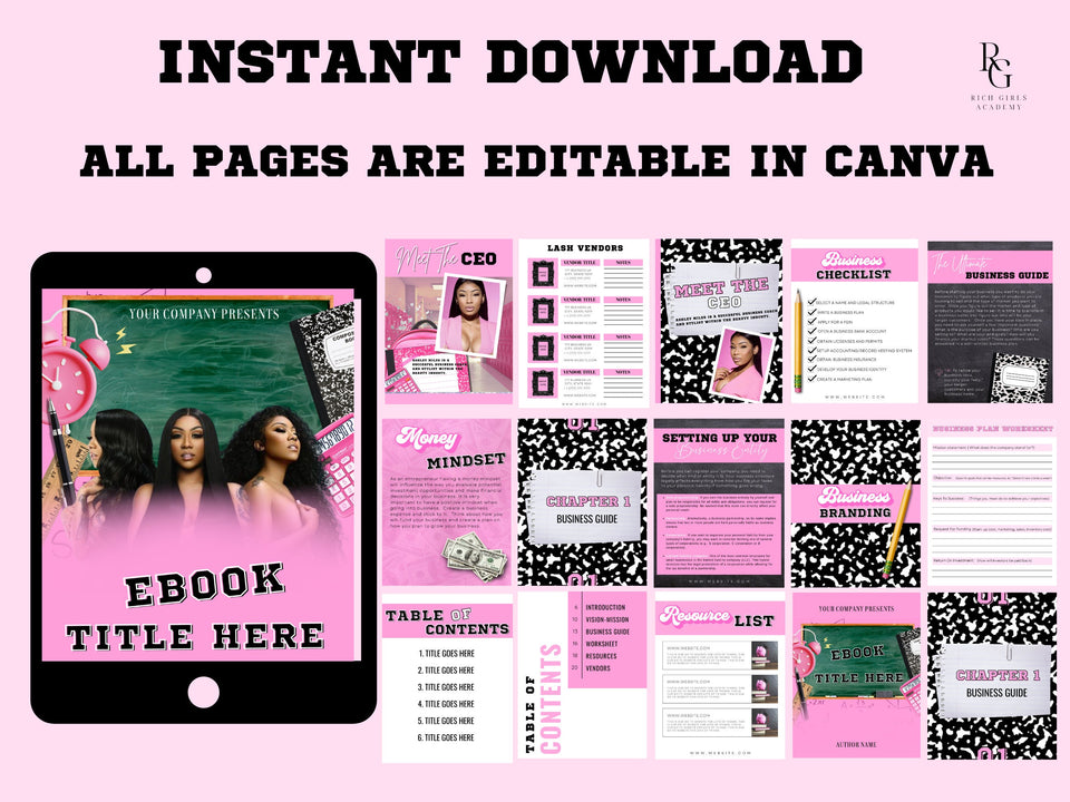 Business Ebook Template, business planner, Branding Ebook, White Label Ebook, Ebook, Done For You, Digital Book, For Profit, Resell, Books
