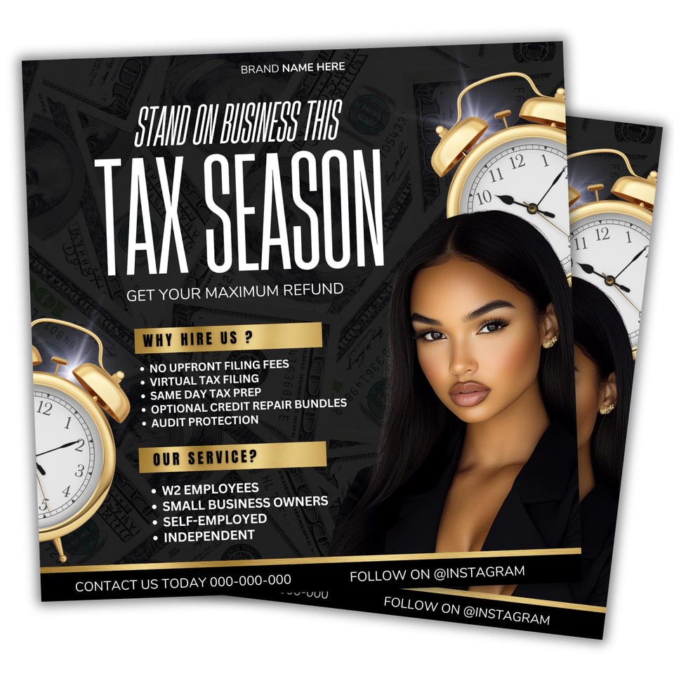 Tax Flyer | Stand On Business | Tax Season  | Taxes | Instant Download | Tax Season Flyer | Tax Professional | Tax Business | Tax Template