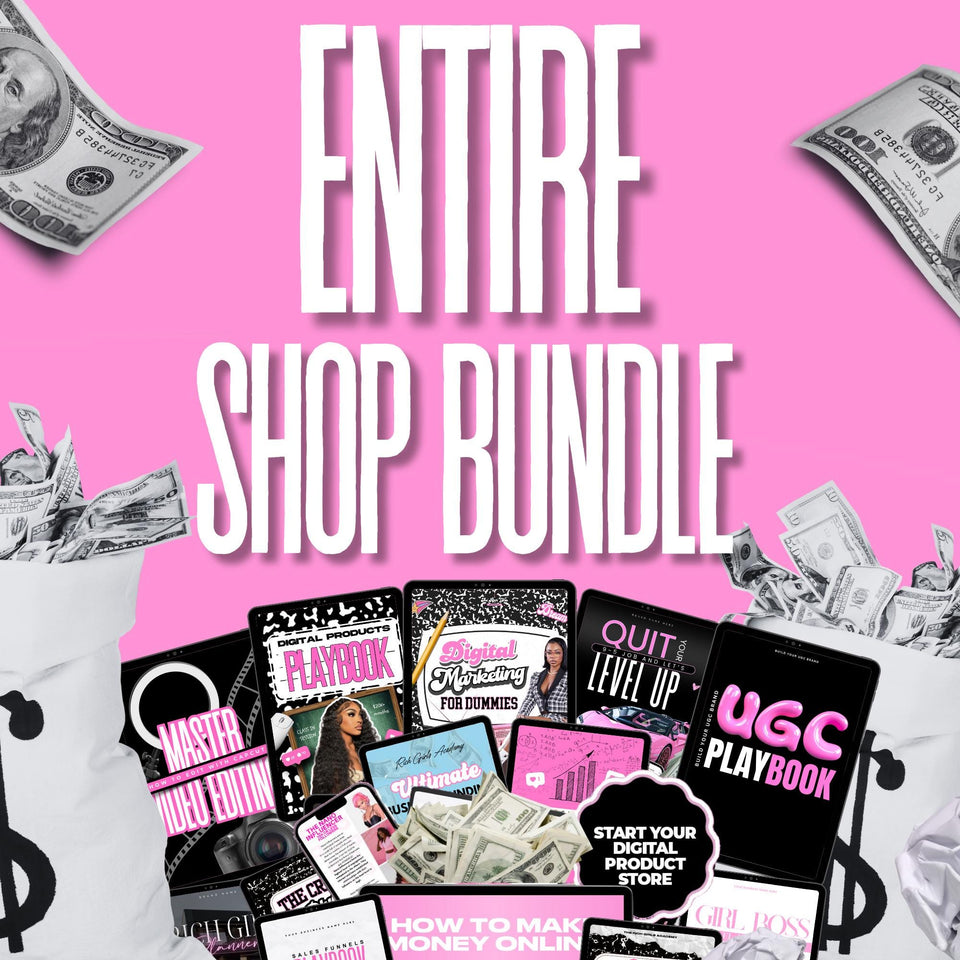 Entire Shop PLR Digital Products Bundle | Whole Shop PLR Resell Rights | Digital Business Starter Kit | Editable PLR Templates Done For You