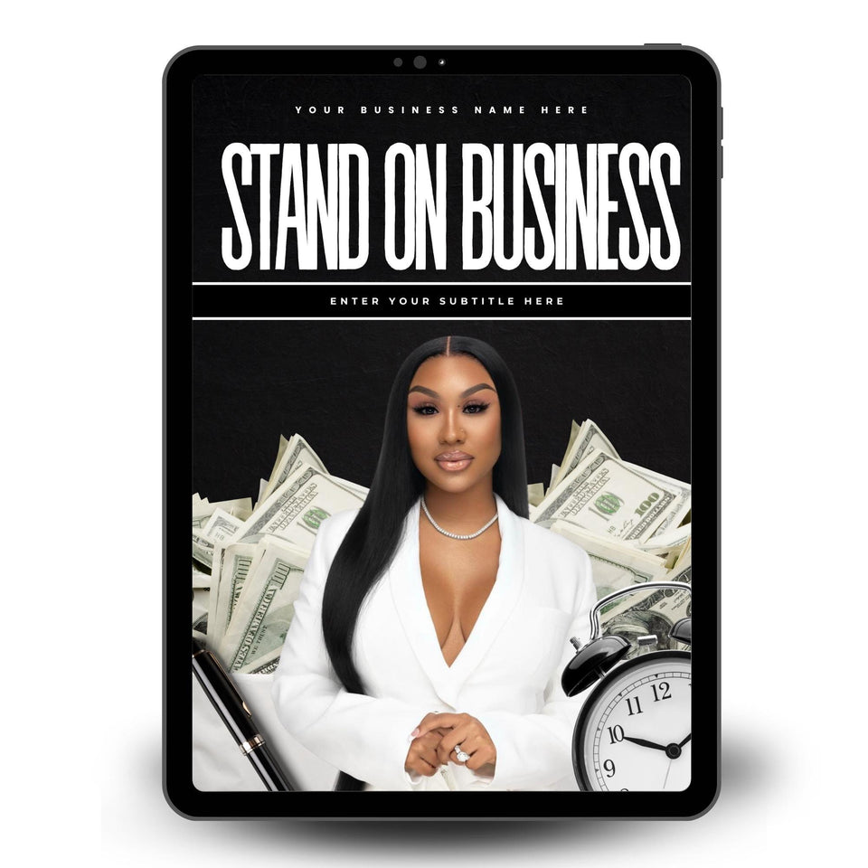 PLR eBook Cover - eBook Cover | Editable PLR eBook Cover for Entrepreneurs, Coaches, & Businesses | Stand On Business | Standing On Business