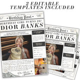 Birthday Newspaper Invitation | Social Media Birthday Post | Instagram Post | Party Invite | 25th Birthday| Birthday Invite | Newspaper