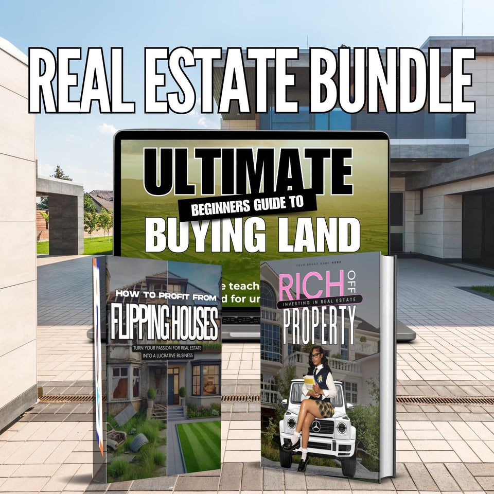 Real Estate Bundle, Real Estate PLR, Real Estate Flyers, Land Buying, House Flipping, Real Estate Investing, Bundle, plr bundle , dfy