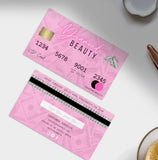 Business Card Template, Credit Card Styled Business Card, PVC Cards , money business card, Canva Template, DIY, Pink Business Card