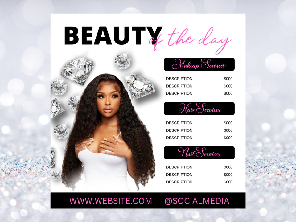 Beauty Flyer, Booking Flyer, Pricing Flyer, Makeup Flyer, Hair Flyer, Lash Flyer, Booking, Appointment Flyer, DIY Flyer