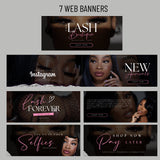Shopify Website Kit and Branding package, Beauty Website, Shopify Website Theme with Editable Cava Banners