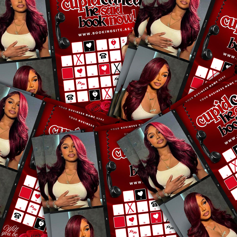 Valentines Day flyer, Valentine Flyer, February Booking Flyer, Social Media Flyer, V-Day Booking, Booking Flyer, Hair Flyer, Beauty Flyer