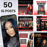 50 IG posts, Booking Flyer, Beauty Flyer, Hair Booking, Flyer, Lash Booking, Appointment Flyer, Digital Flyer, Canva, Flyer