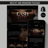 Shopify Website Kit and Branding package, Beauty Website, Shopify Website Theme with Editable Cava Banners