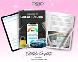 plr,  DIY Credit Repair, Plr product, MRR, Credit, Credit tracker,  Done For You, editable, canva template