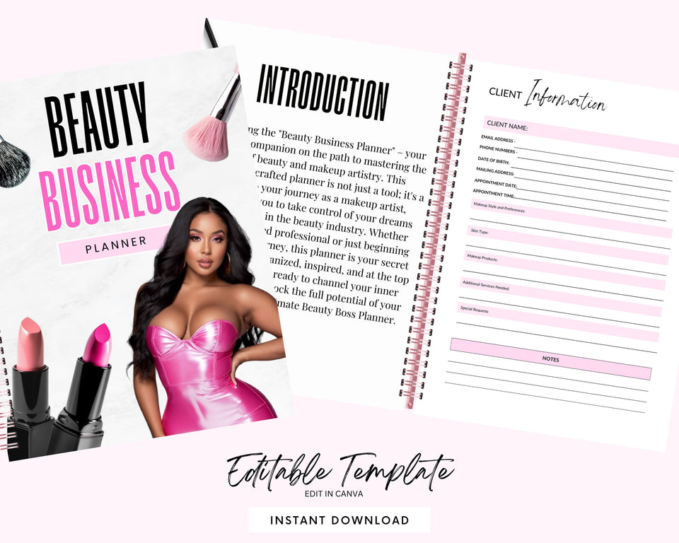 PLR Planner, Beauty Planner, PLR , White Label, PLR,  eBook, Done For You, Add your own brand and sell for profits, Planner