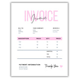 Editable Invoice Template for Small Business | Printable Billing & Receipt Form | Professional Invoice  | Instant Download | Invoice